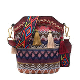 Women's Bag Fashion Women's Bag Shoulder Bag Korean Ethnic Style Tassel Crossbody Small Bag Women's Bucket Bag